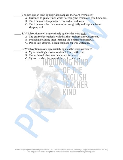 there will come soft rains vocabulary test|there will come soft rains notes.